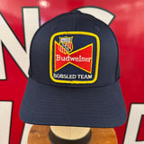 Budweiser Bobsled Team Vintage Patch + Flexfit 110 Curved Snapback