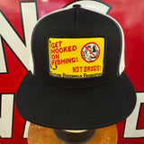 Get Hooked On Fishing! Not Drugs! Vintage Patch + 6006 Yupoong Snapback