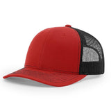 Richardson 112 Red/Black Trucker Snapback