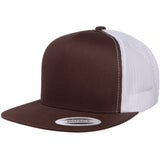 Yupoong 6006 Brown/White. Classic Trucker Snapback