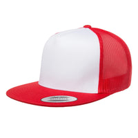 Yupoong 6006. Red/White/Red Classic Trucker Snapback