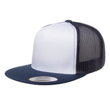 Yupoong 6006. Navy/White/Navy Classic Trucker Snapback