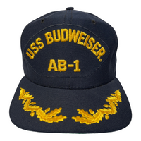 USS BUDWEISER AB-1. New Era Dupont Visor Vintage Snapback
