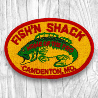 FISH’N SHACK. HOME OF THE PRO. CAMDENTON, MO. Authentic Vintage Patch