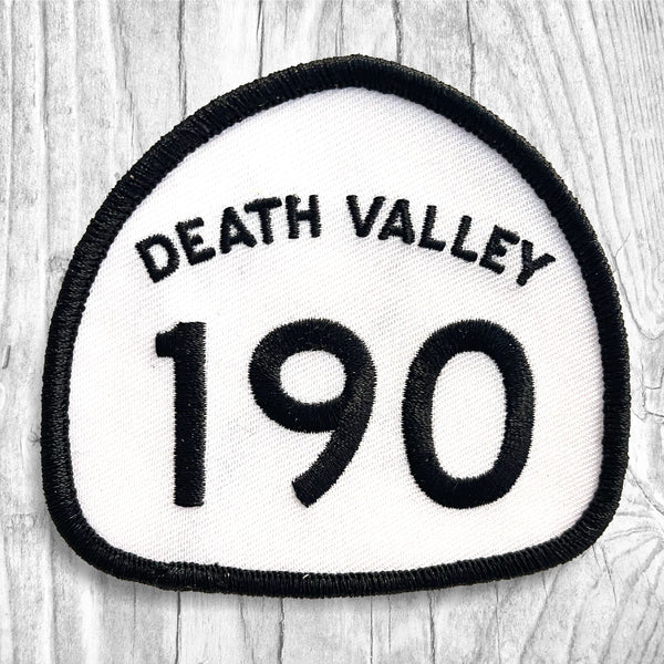 California State Highway 190 - Death Valley. Black & White. New Patch