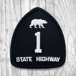 California State Highway 1 White & Black. New Patch