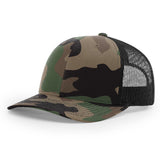 Richardson 112P Camo/Black Trucker Snapback