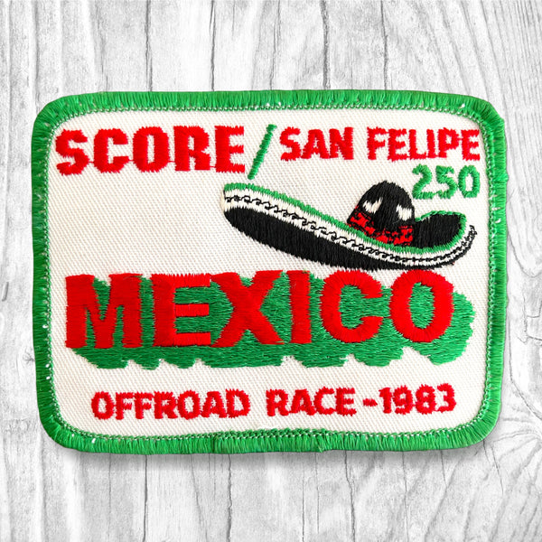 SCORE/SAN FELIPE 250. MEXICO. OFFROAD RACE - 1983. Authentic Vintage Patch