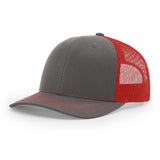 Richardson 112 Charcoal/Red Trucker Snapback