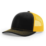 Richardson 112 Black/Gold Trucker Snapback