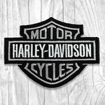 Harley-Davidson Motorcycles. Authentic Gray/Black Vintage Patch