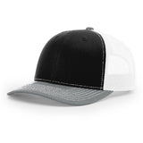 Richardson 112 Black/White/Heather Gray - Trucker Snapback