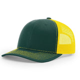 Richardson 112 Dark Green/Gold Trucker Snapback