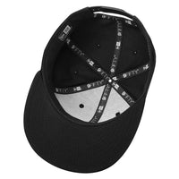 New Era 9FIFTY Black Solid Snapback. Cap not sold alone.
